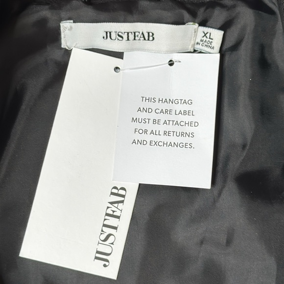 JUSTFAB BLACK VEGAN LEATHER WOMENS BIKER VEST **NWT** - Picture 10 of 11